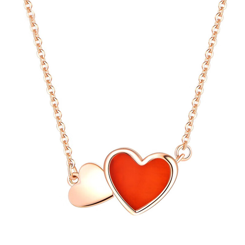 xlove 天然红玛瑙 项链