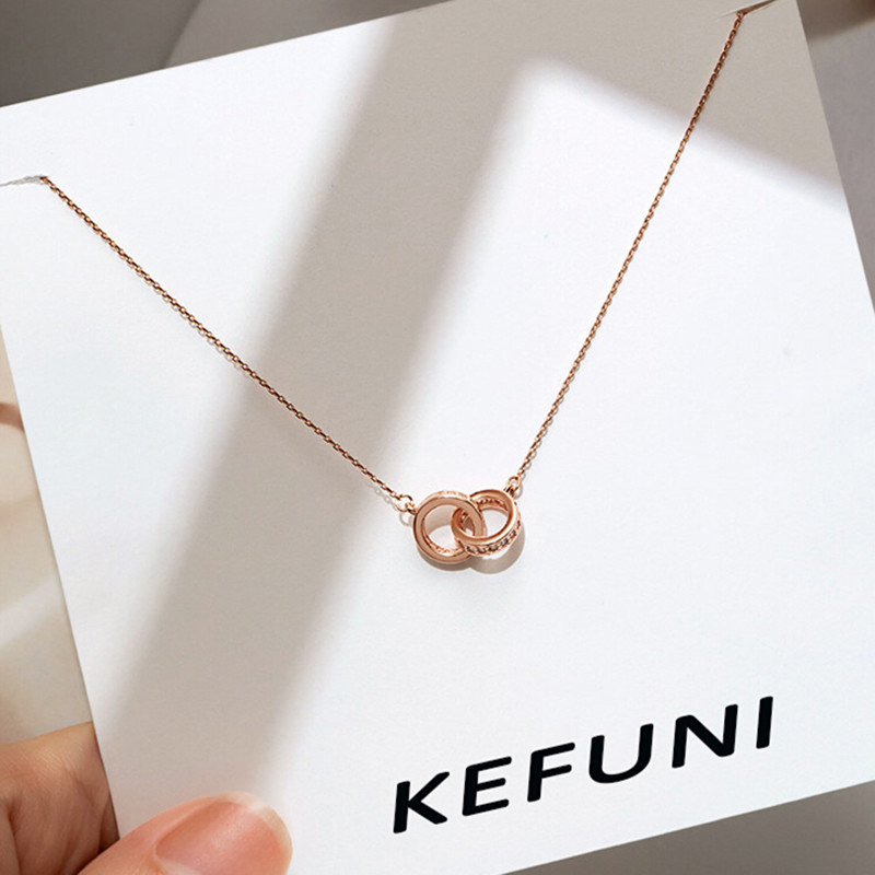 柯芙尼玫瑰金精美锁骨链