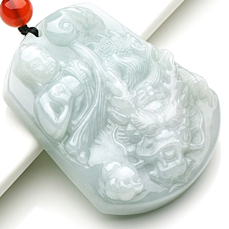 千载一玉 淡绿观音 翡翠吊坠