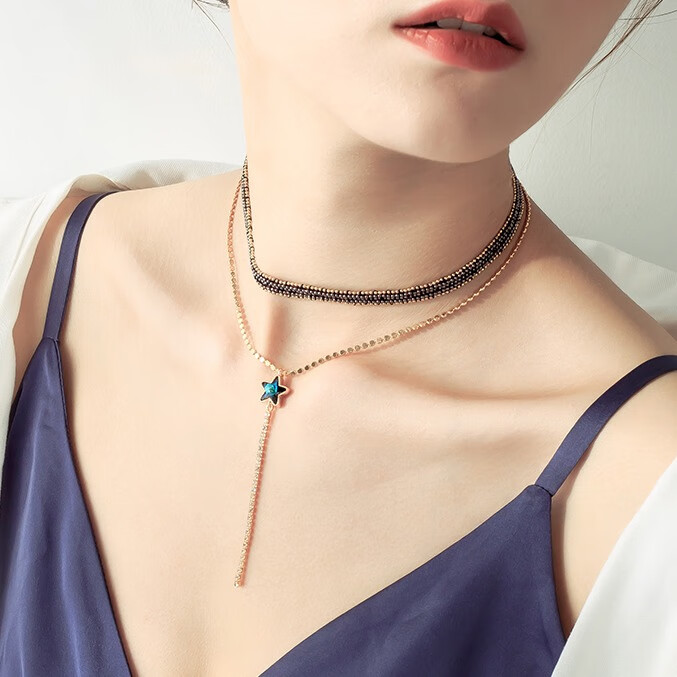 Qlady 双层星星项链