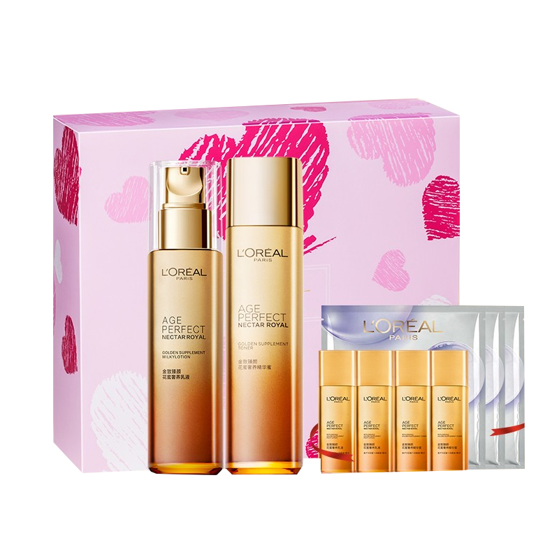 欧莱雅 金致臻颜花蜜水乳礼盒