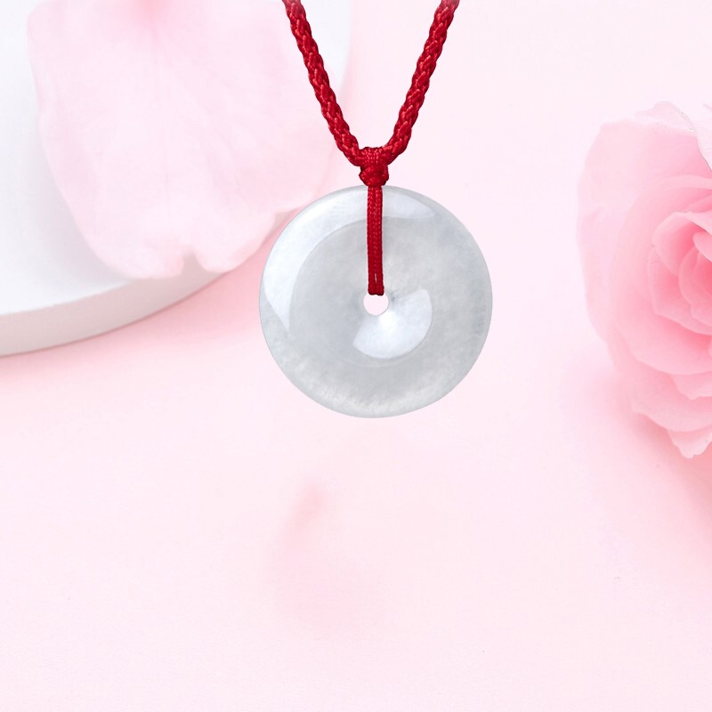 周大福 平安扣翡翠吊坠