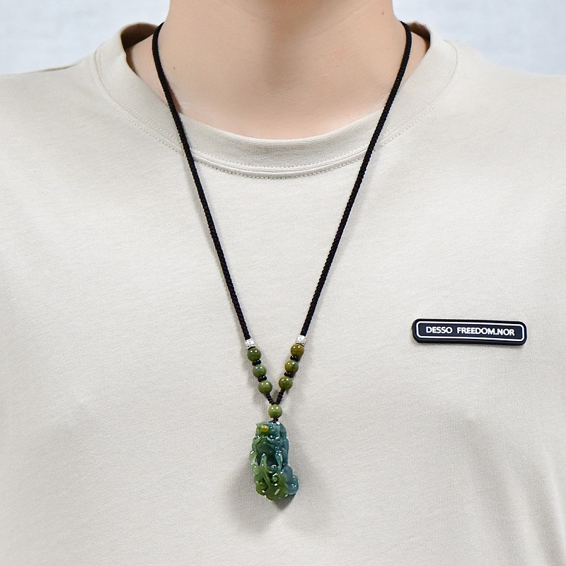 可玉可求 貔貅翡翠吊坠