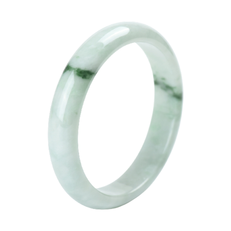 凤禧 飘绿花圆形翡翠手镯