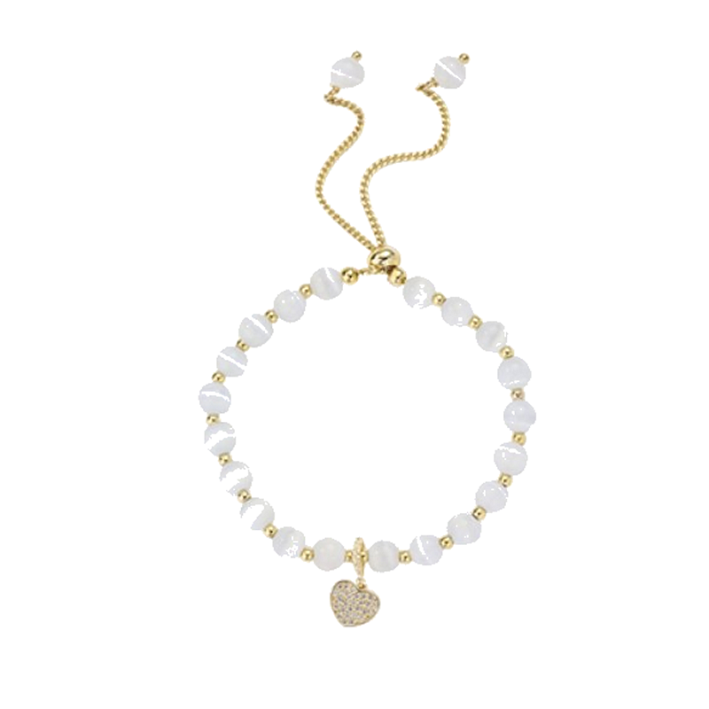 伊黛儿爱心银珠手链