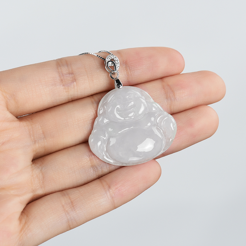 凤禧珠宝 色如凝脂翡翠吊坠