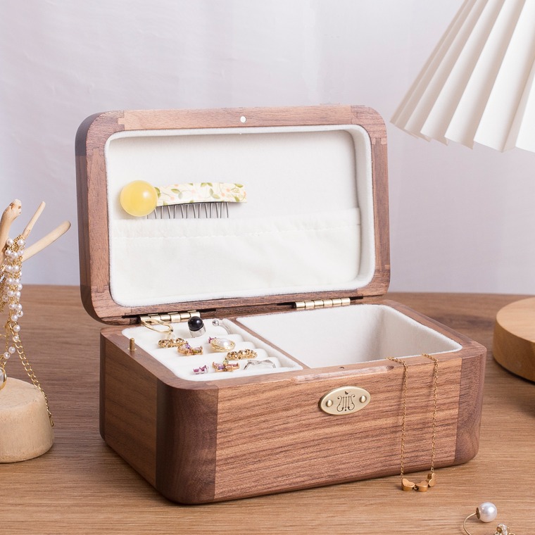 太沪石 胡桃木木质首饰盒