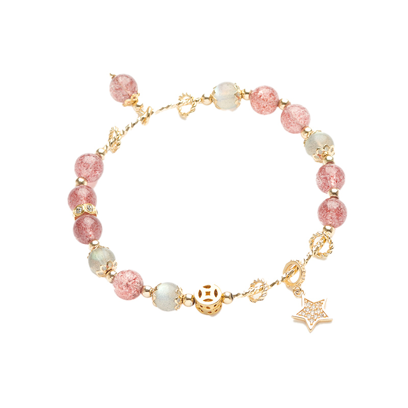 topgirL天然草莓晶手链