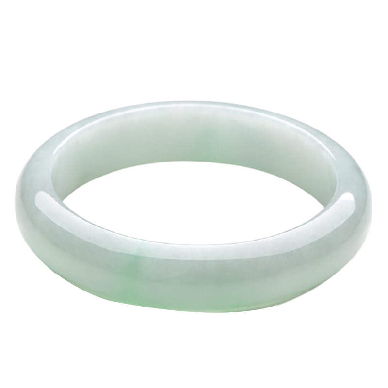 可玉可求 淡绿紫罗兰翡翠手镯