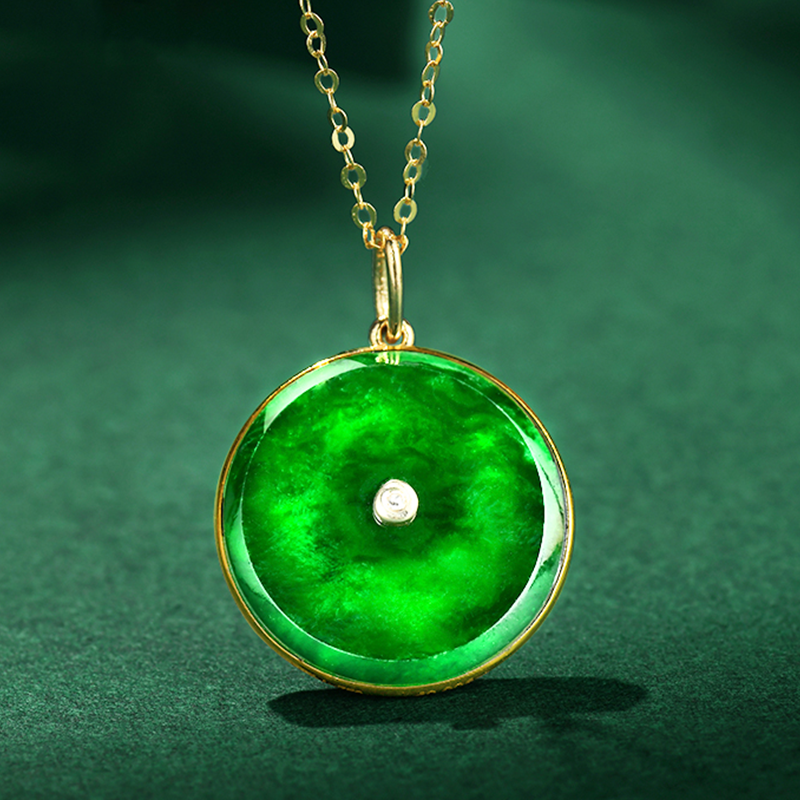 玉和祥 满绿典雅翡翠吊坠