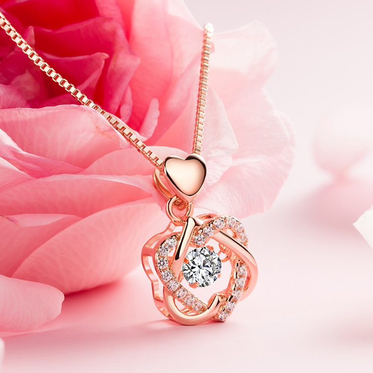 vigg时尚玫瑰金项链