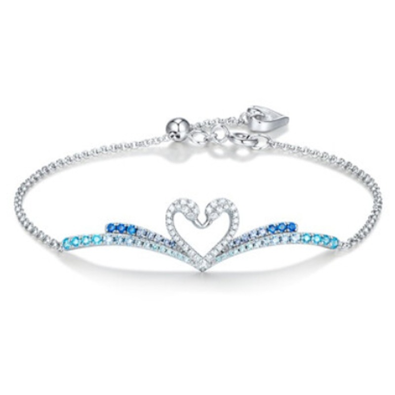 Mymiss渐变蓝天鹅手链