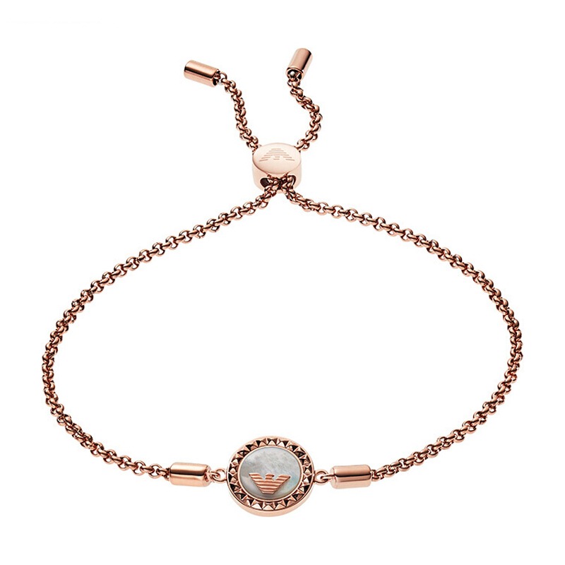 阿玛尼时尚玫瑰金鹰标手链