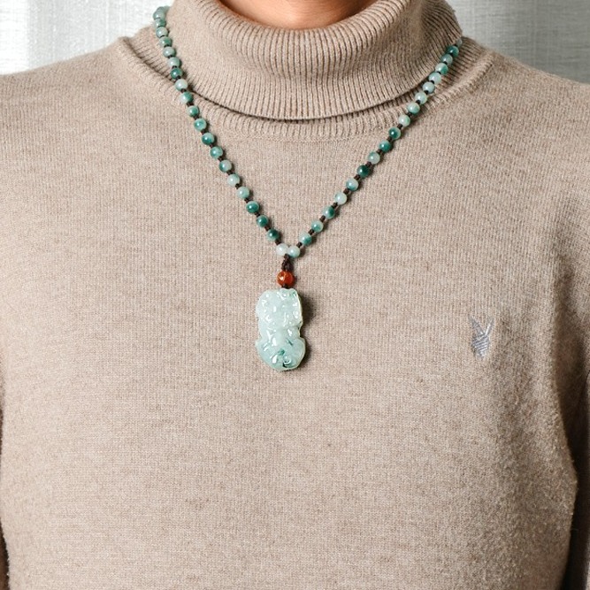 可玉可求 翡翠貔貅吊坠