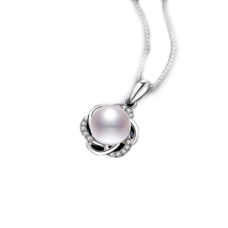 沫兰 六瓣花珍珠项链