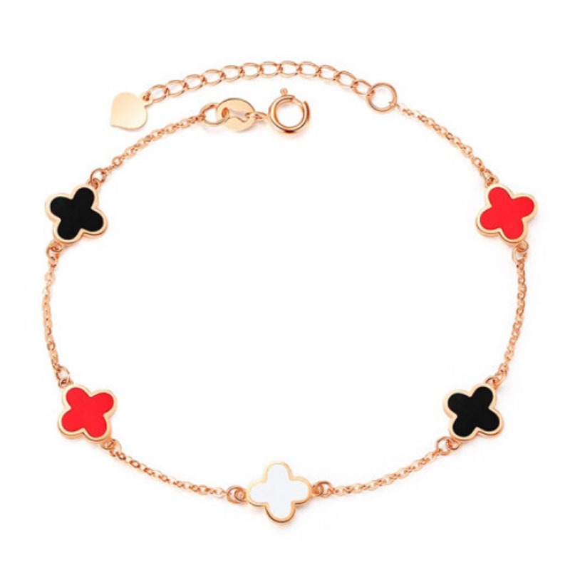 朵洛蒂18k金色玛瑙手链