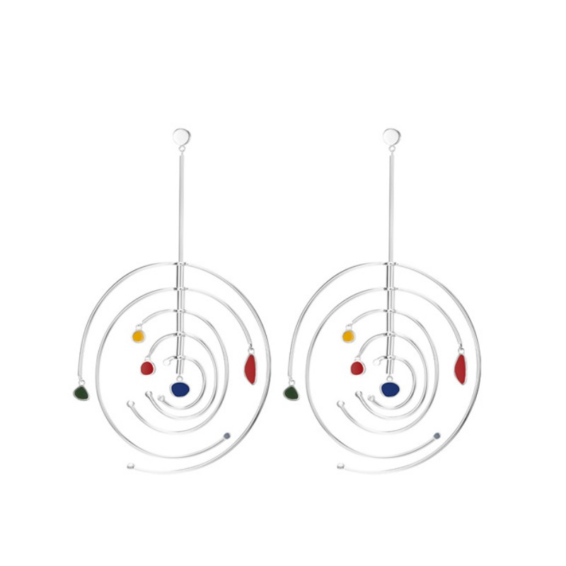 OOAK星轨活动气质彩色耳环