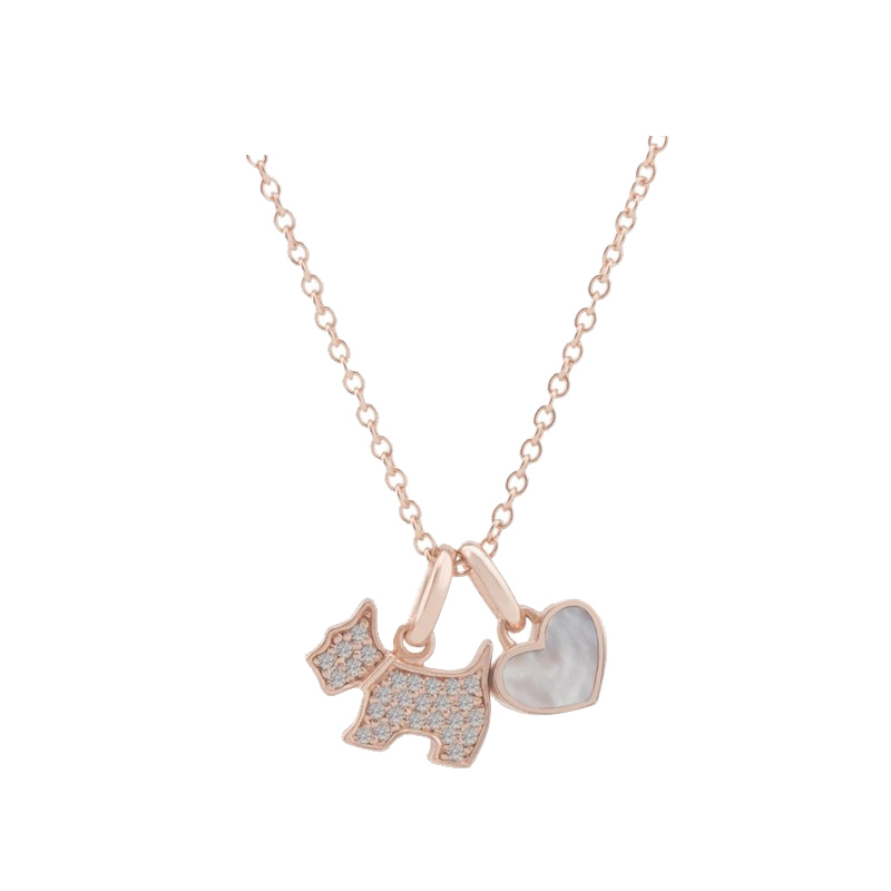 瑷嘉莎爱心小狗项链