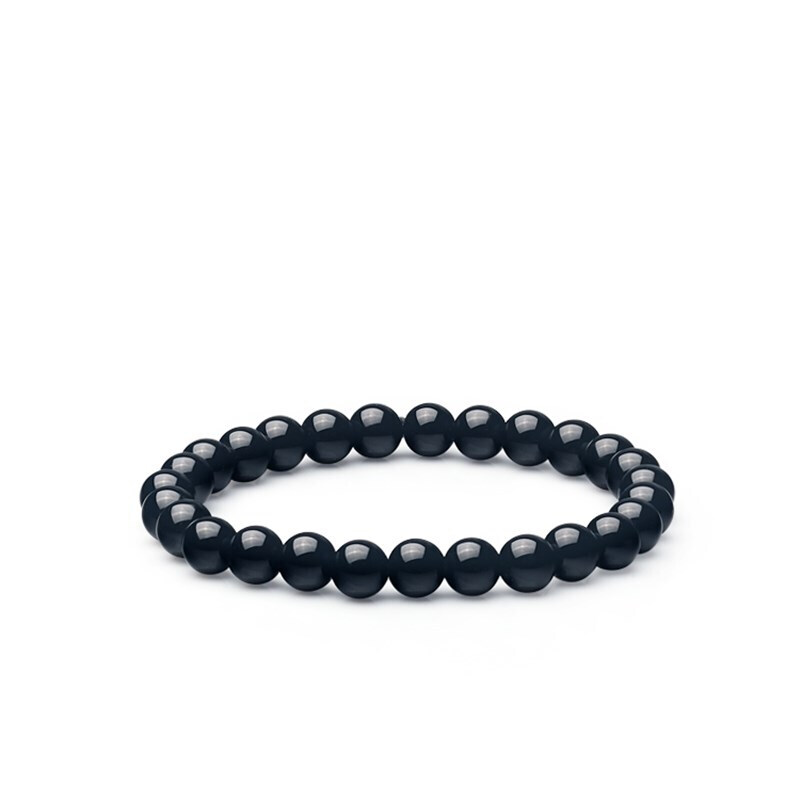 周大福 天然黑玉髓 手链