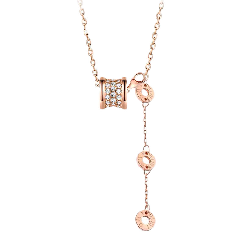 莞晗 玫瑰金小蛮腰项链