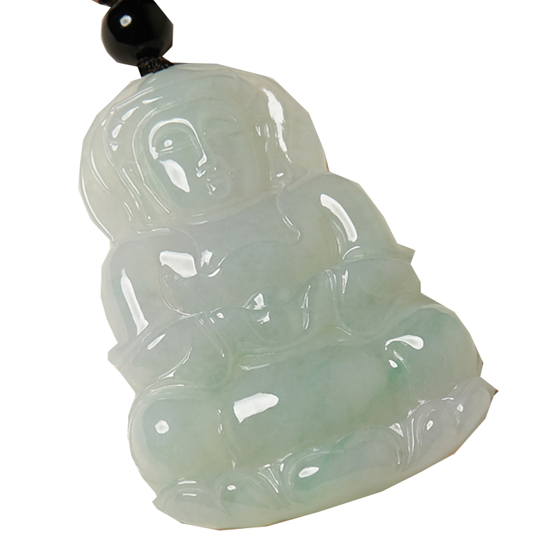 曼丽翠 色泽淡雅观音菩萨吊坠