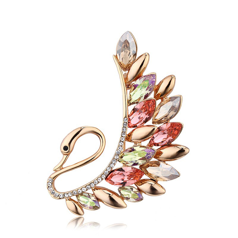 Eternelle天鹅水晶胸针