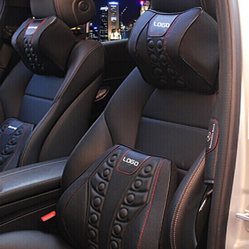 车汇广源 透气按摩 汽车头枕腰