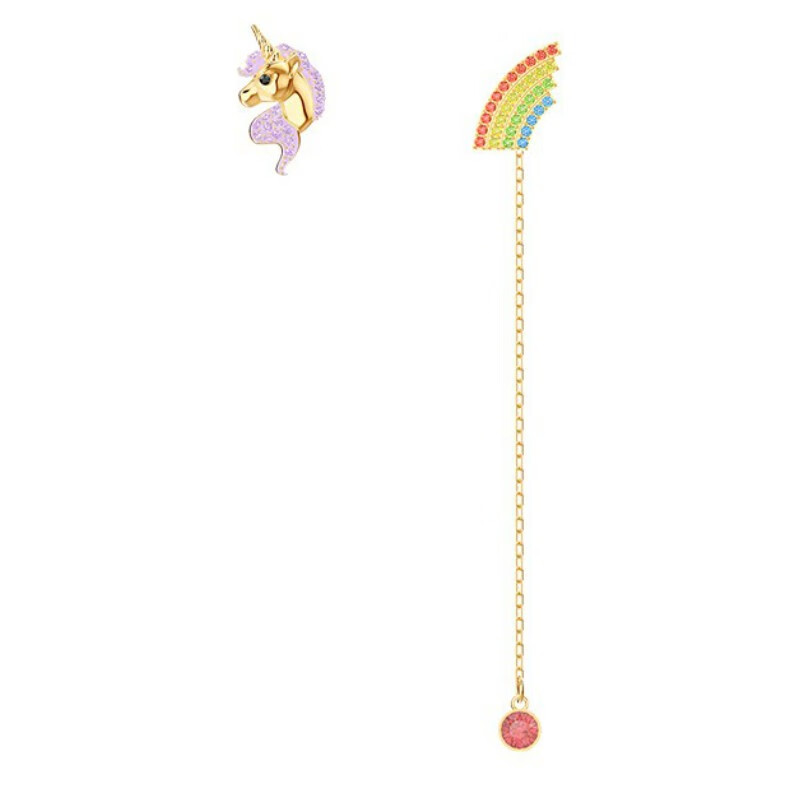 施华洛世奇独角兽彩虹耳环