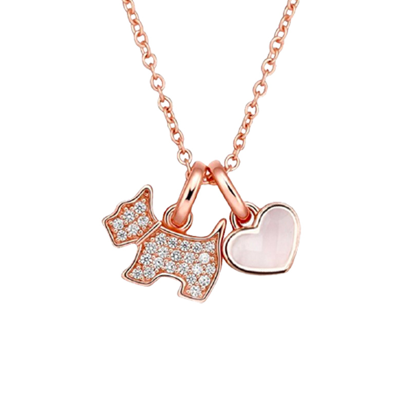 瑷嘉莎 爱心小狗项链