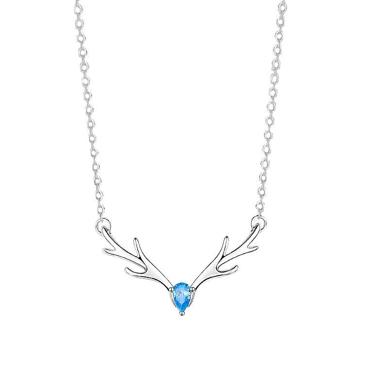 I&U 立体鹿角 项链