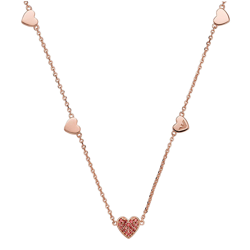 安普里奥·阿玛尼 镶钻红心项链