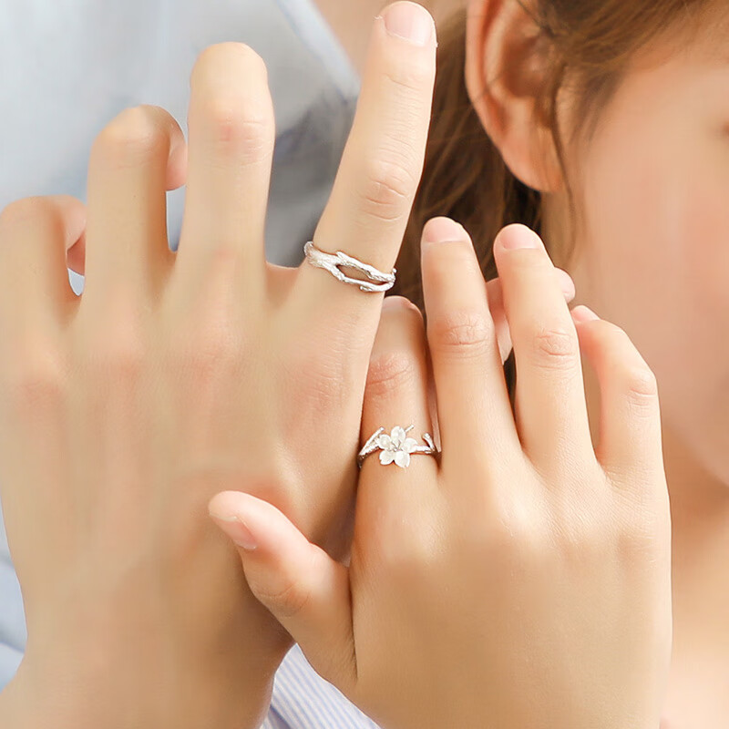 花芽天然珍珠贝戒指