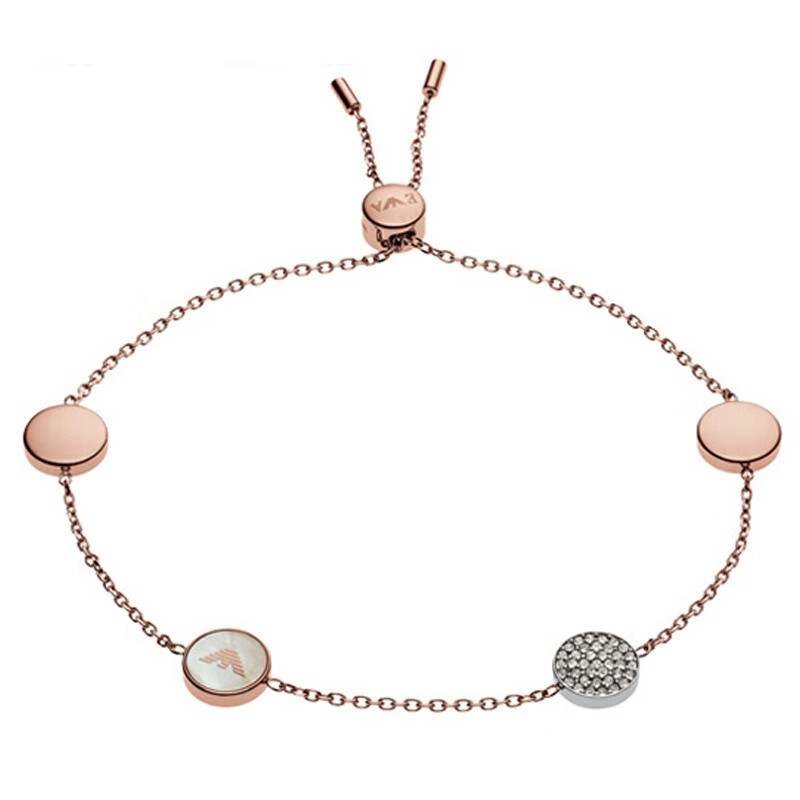 阿玛尼水钻贝母鹰标手链