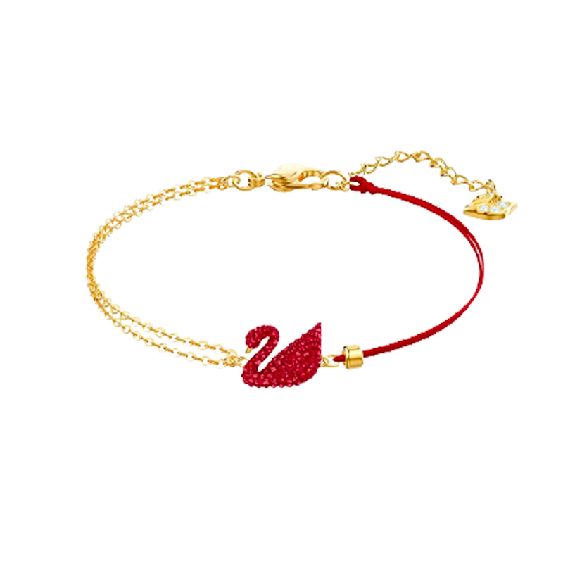 施华洛世奇 红钻天鹅手链