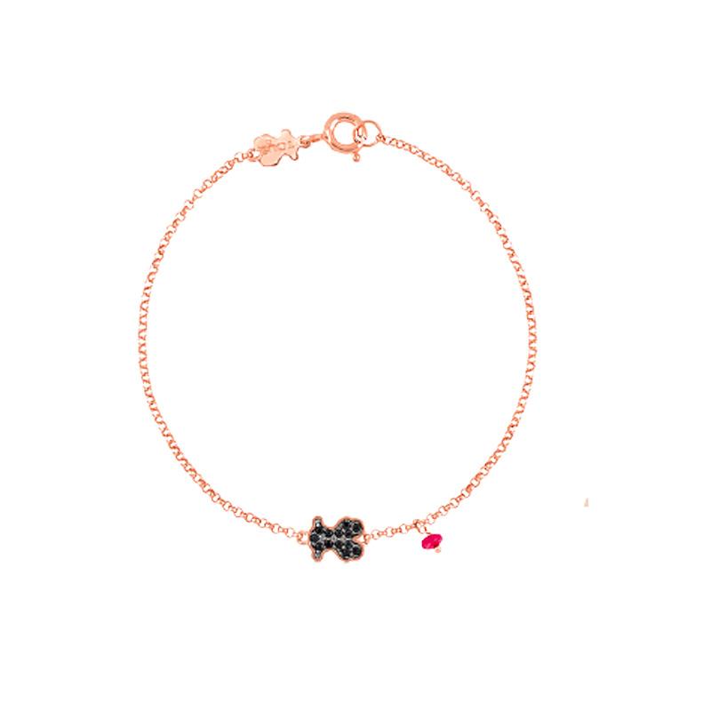 TOUS 黑石小熊手链