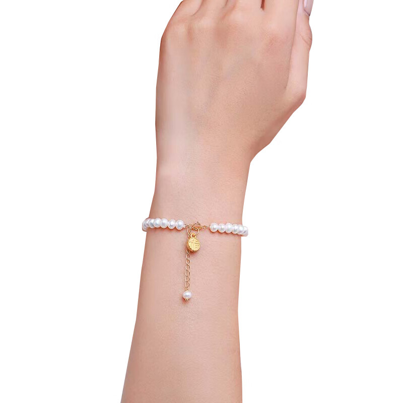 意罗 福牌珍珠 手链
