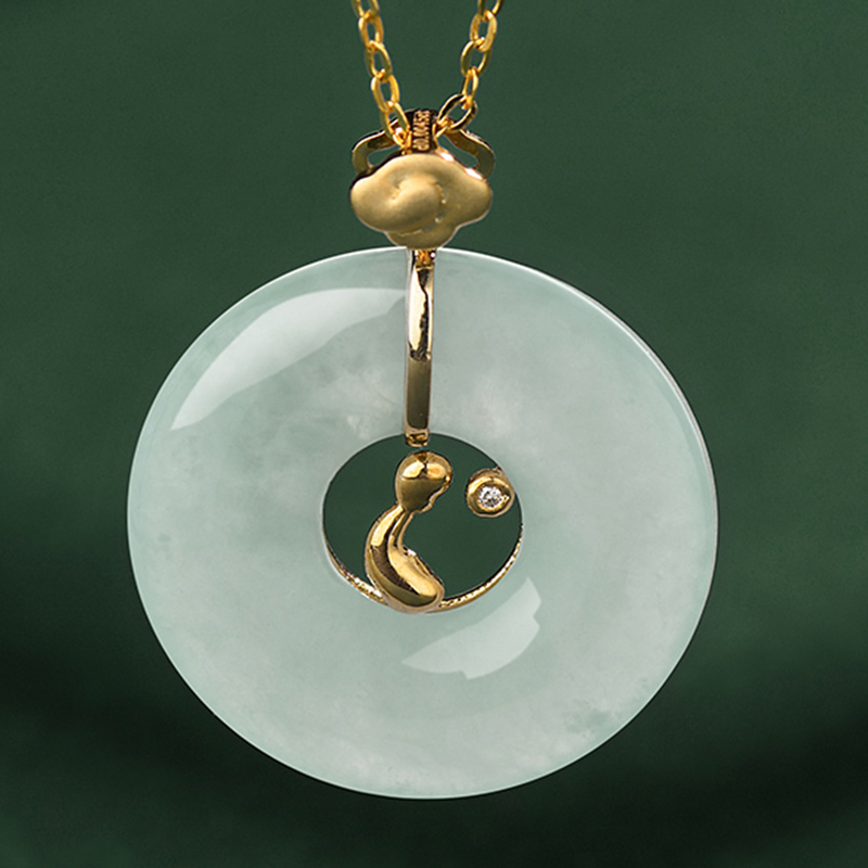 玉和祥 平安扣翡翠吊坠