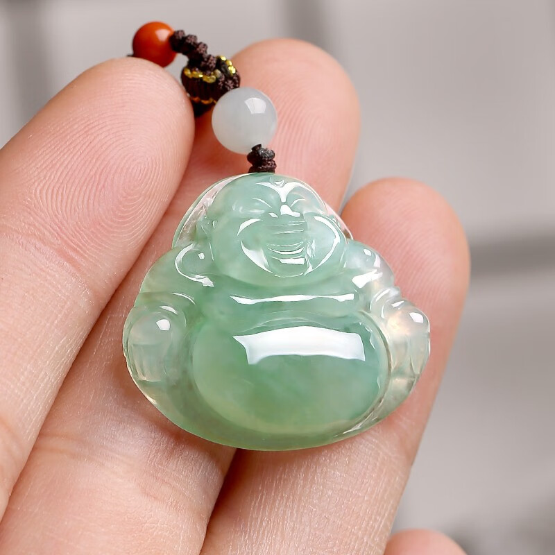 祥祯福 弥勒佛翡翠吊坠