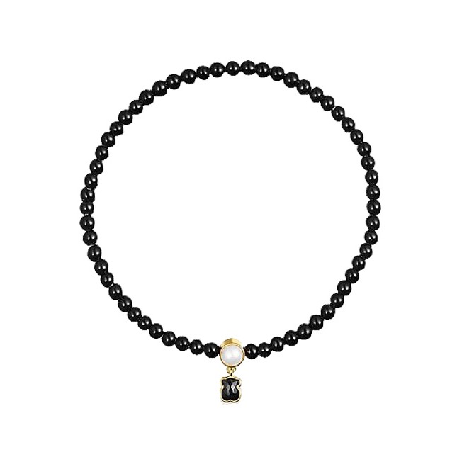 桃丝熊 珍珠小熊手链