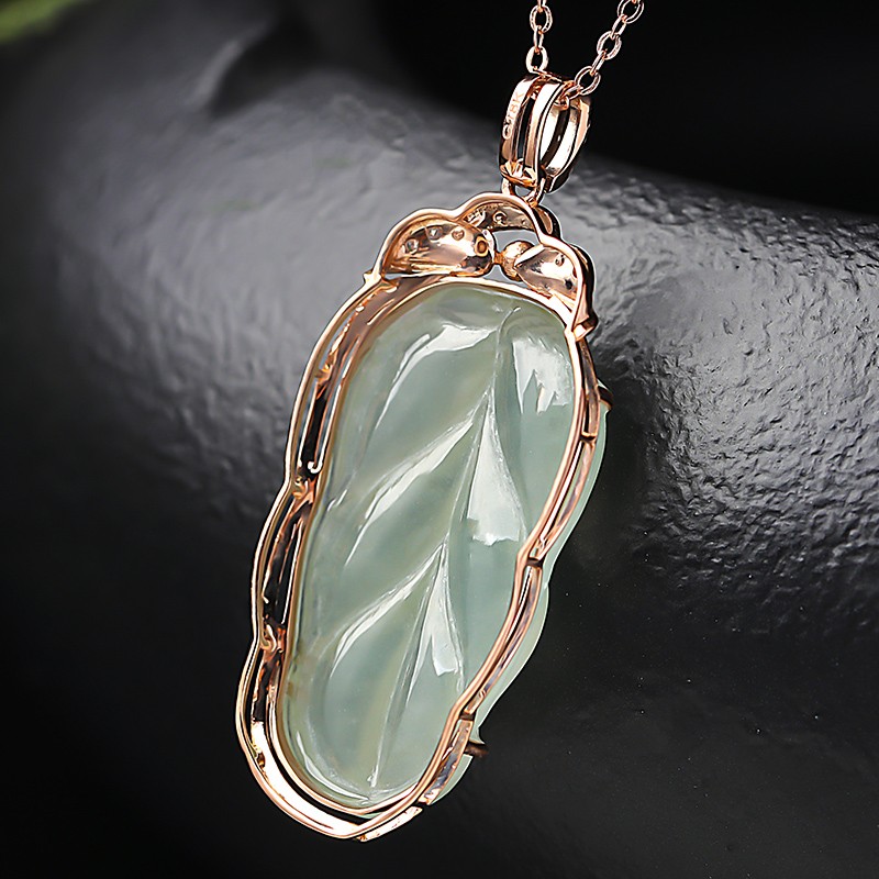 印象眸 金镶钻 翡翠吊坠