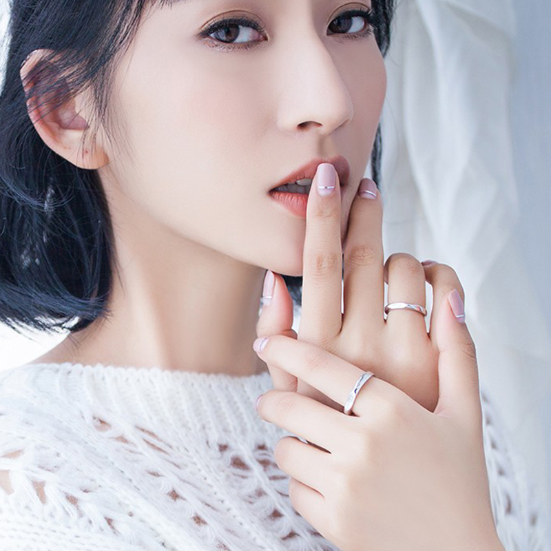 曼蒂娅 简约活口情侣戒指