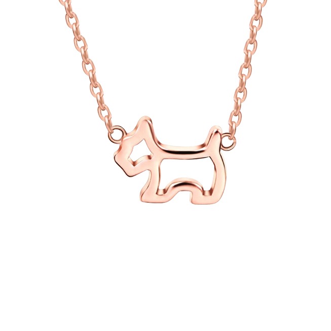 瑷嘉莎 镂空小狗项链