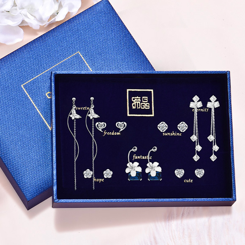 缔晶 锆石点缀 耳钉套装