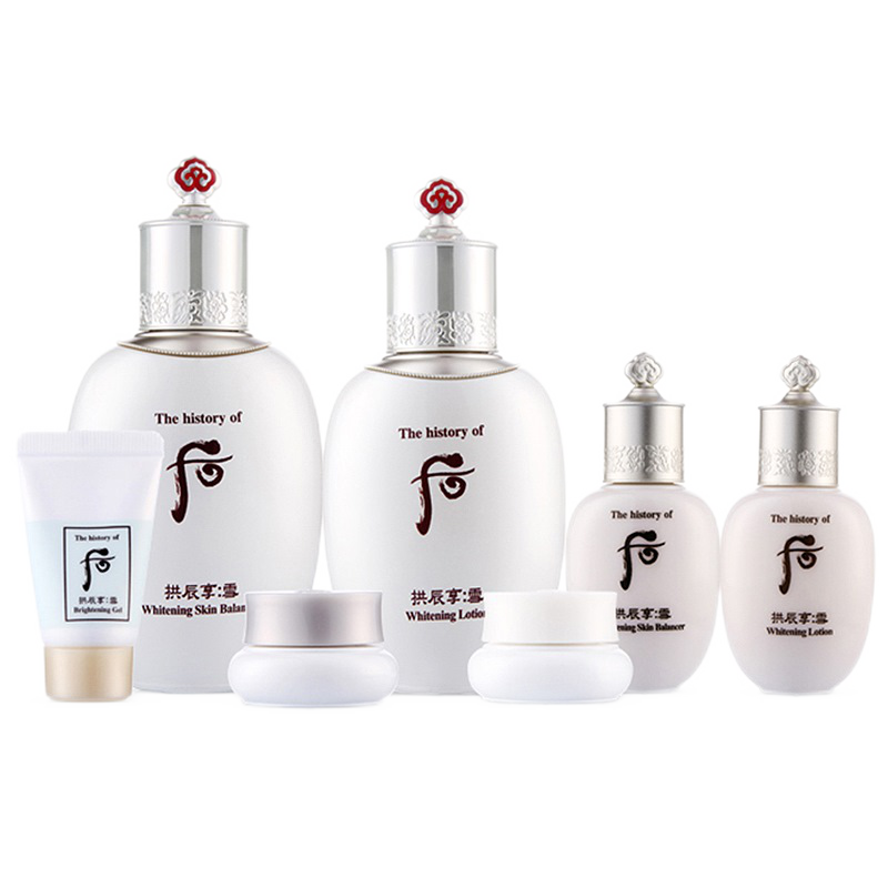 后 白花百合花水乳套装