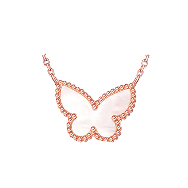 桑玛白贝蝴蝶造型项链