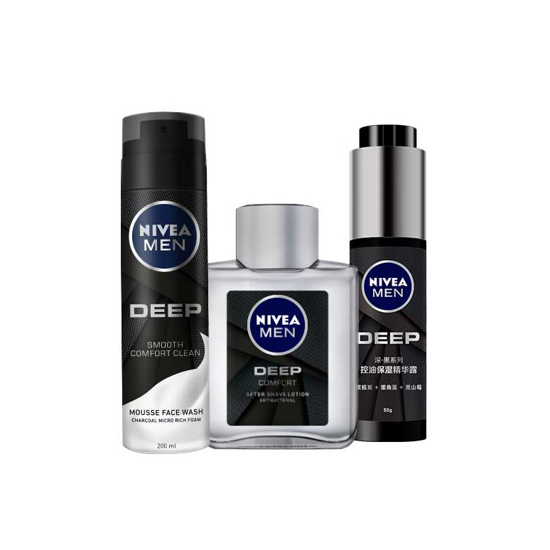 妮维雅男士深黑DEEP护肤套装