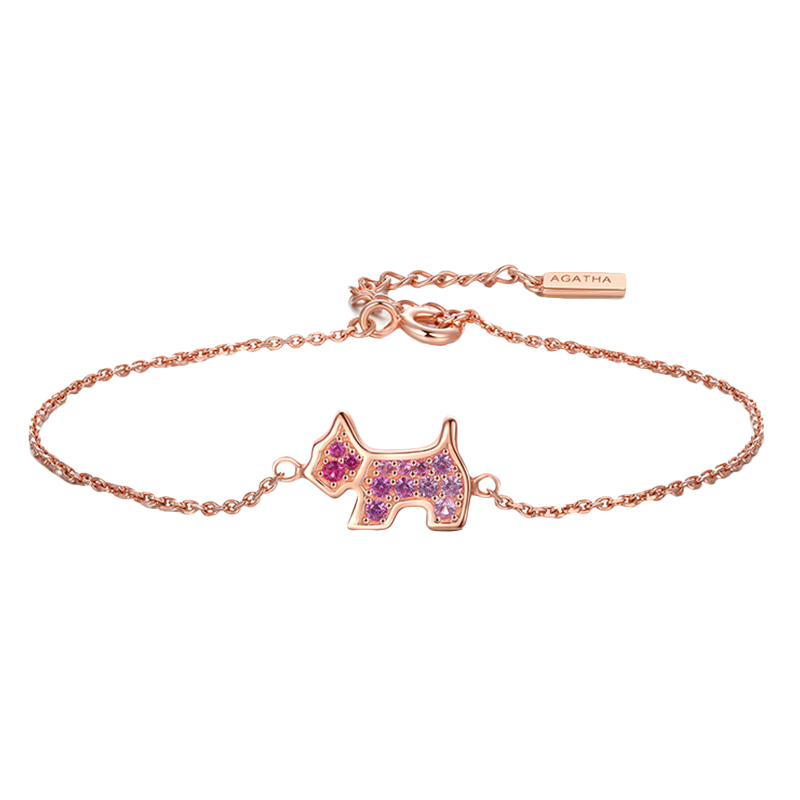 AGATHA 彩虹小狗手链