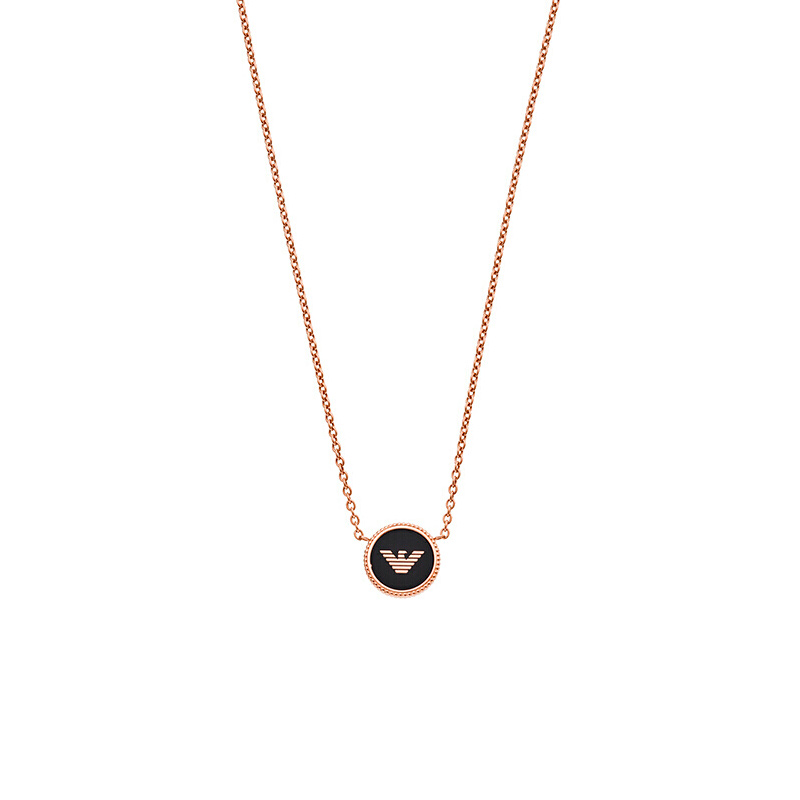 阿玛尼 黑盘鹰标项链