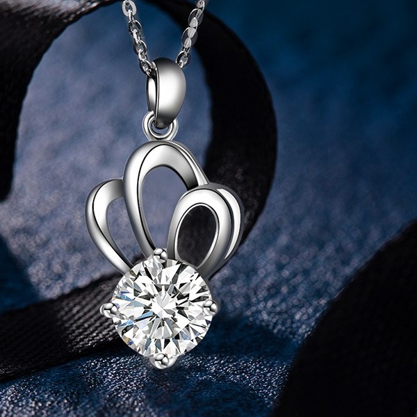 沫兰 皇冠莫桑钻石项链