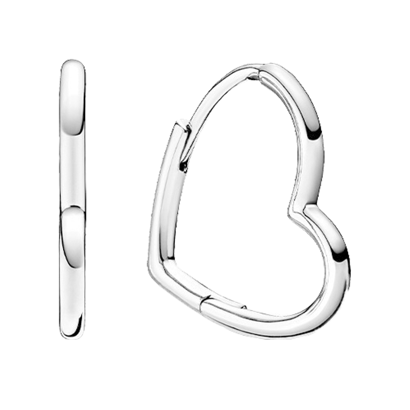 Pandora 不对称心形耳环